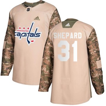 Adidas Washington Capitals Men's Hunter Shepard Authentic Camo Veterans Day Practice NHL Jersey
