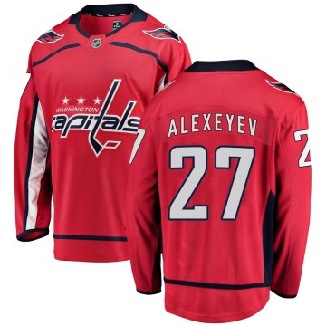 Fanatics Branded Washington Capitals Men's Alexander Alexeyev Breakaway Red Home NHL Jersey