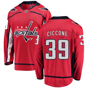 Fanatics Branded Washington Capitals Men's Enrico Ciccone Breakaway Red Home NHL Jersey