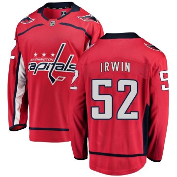 Fanatics Branded Washington Capitals Men's Matt Irwin Breakaway Red Home NHL Jersey