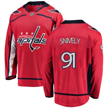 Fanatics Branded Washington Capitals Men's Joe Snively Breakaway Red Home NHL Jersey