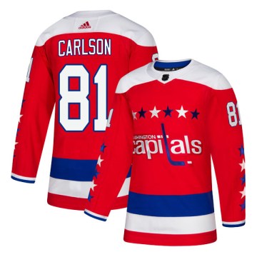 Adidas Washington Capitals Youth Adam Carlson Authentic Red Alternate NHL Jersey