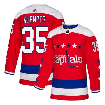 Adidas Washington Capitals Youth Darcy Kuemper Authentic Red Alternate NHL Jersey