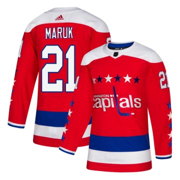 Adidas Washington Capitals Youth Dennis Maruk Authentic Red Alternate NHL Jersey