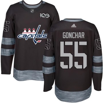 Washington Capitals Youth Sergei Gonchar Authentic Black 1917-2017 100th Anniversary NHL Jersey