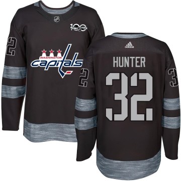 Washington Capitals Youth Dale Hunter Authentic Black 1917-2017 100th Anniversary NHL Jersey