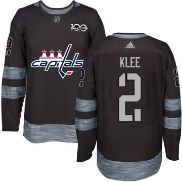 Washington Capitals Youth Ken Klee Authentic Black 1917-2017 100th Anniversary NHL Jersey