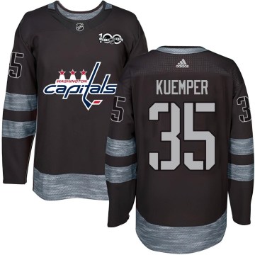 Washington Capitals Youth Darcy Kuemper Authentic Black 1917-2017 100th Anniversary NHL Jersey