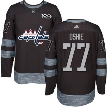 Washington Capitals Youth T.J. Oshie Authentic Black 1917-2017 100th Anniversary NHL Jersey