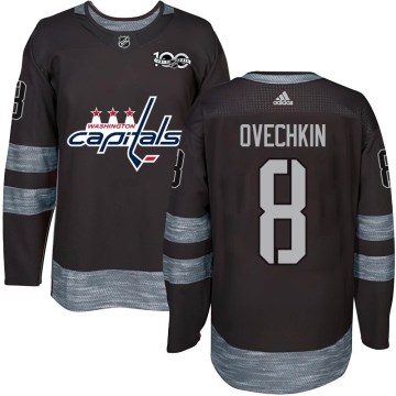 Washington Capitals Youth Alex Ovechkin Authentic Black 1917-2017 100th Anniversary NHL Jersey