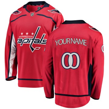 Fanatics Branded Washington Capitals Youth Custom Breakaway Red Custom Home NHL Jersey