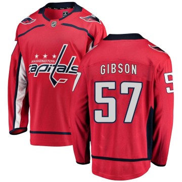 Fanatics Branded Washington Capitals Youth Mitchell Gibson Breakaway Red Home NHL Jersey