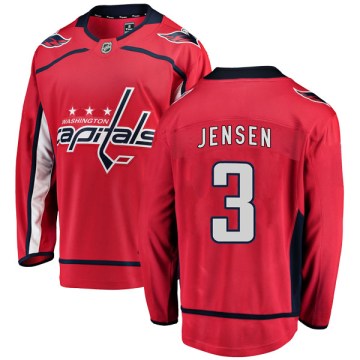 Fanatics Branded Washington Capitals Youth Nick Jensen Breakaway Red Home NHL Jersey