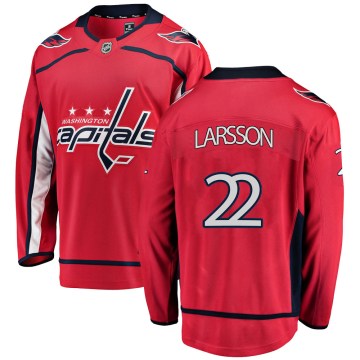 Fanatics Branded Washington Capitals Youth Johan Larsson Breakaway Red Home NHL Jersey