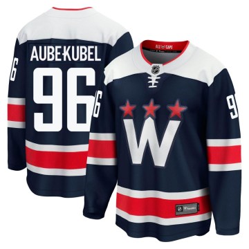 Fanatics Branded Washington Capitals Youth Nicolas Aube-Kubel Premier Navy zied Breakaway 2020/21 Alternate NHL Jersey