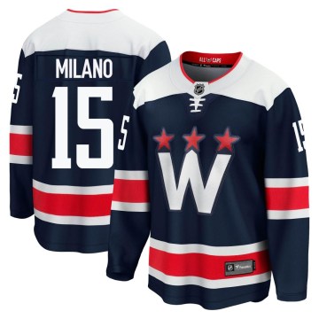 Fanatics Branded Washington Capitals Youth Sonny Milano Premier Navy zied Breakaway 2020/21 Alternate NHL Jersey