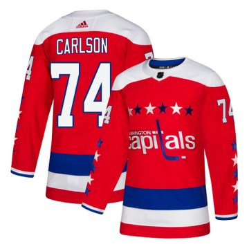 Adidas Washington Capitals Men's John Carlson Authentic Red Alternate NHL Jersey