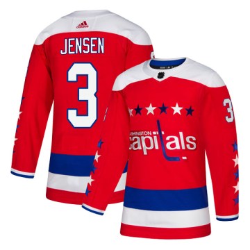 Adidas Washington Capitals Men's Nick Jensen Authentic Red Alternate NHL Jersey