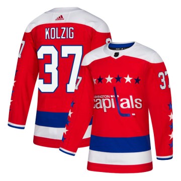 Adidas Washington Capitals Men's Olaf Kolzig Authentic Red Alternate NHL Jersey