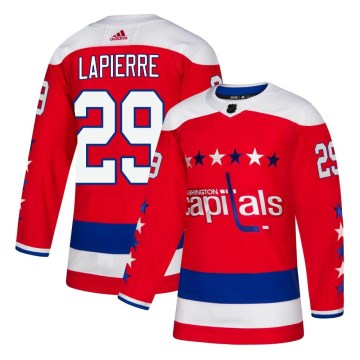 Adidas Washington Capitals Men's Hendrix Lapierre Authentic Red Alternate NHL Jersey