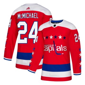 Adidas Washington Capitals Men's Connor McMichael Authentic Red Alternate NHL Jersey