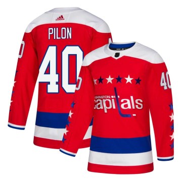 Adidas Washington Capitals Men's Garrett Pilon Authentic Red Alternate NHL Jersey