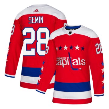 Adidas Washington Capitals Men's Alexander Semin Authentic Red Alternate NHL Jersey