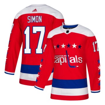 Adidas Washington Capitals Men's Chris Simon Authentic Red Alternate NHL Jersey